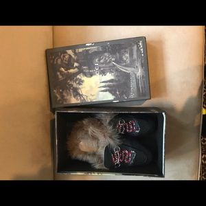 Gucci fur princetown mules